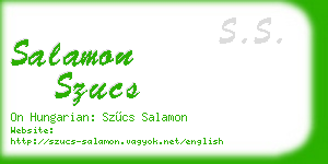 salamon szucs business card
