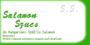 salamon szucs business card